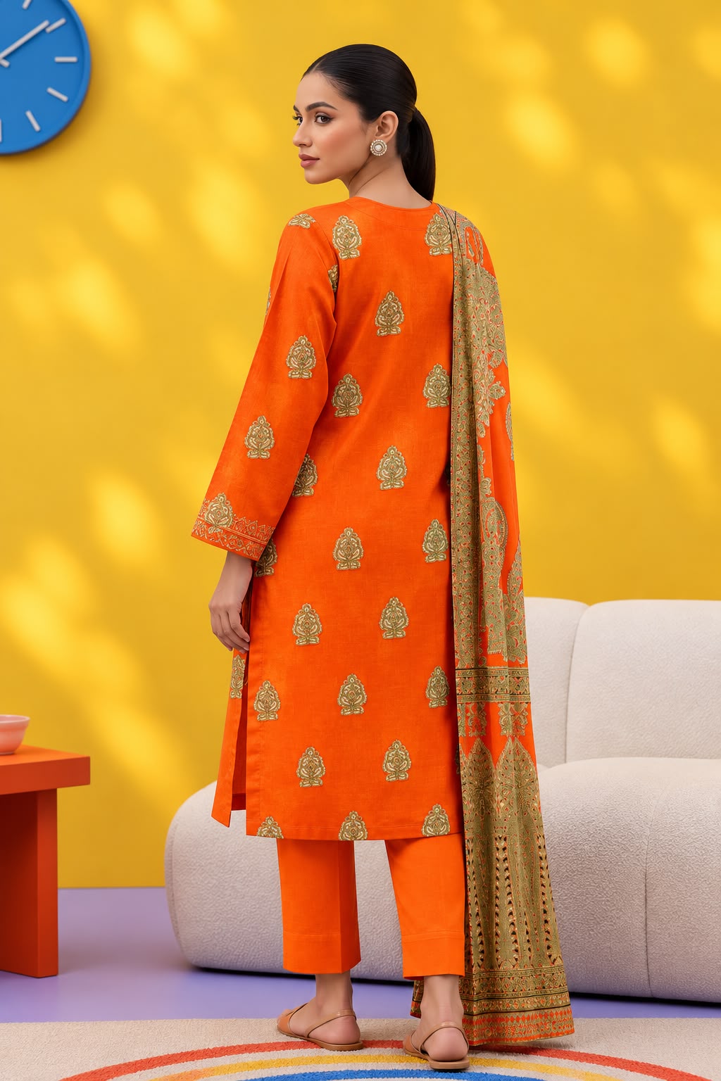 Indian Banarsi Brosha 3-Piece Unstitched Collection- Allow to Open Parcel