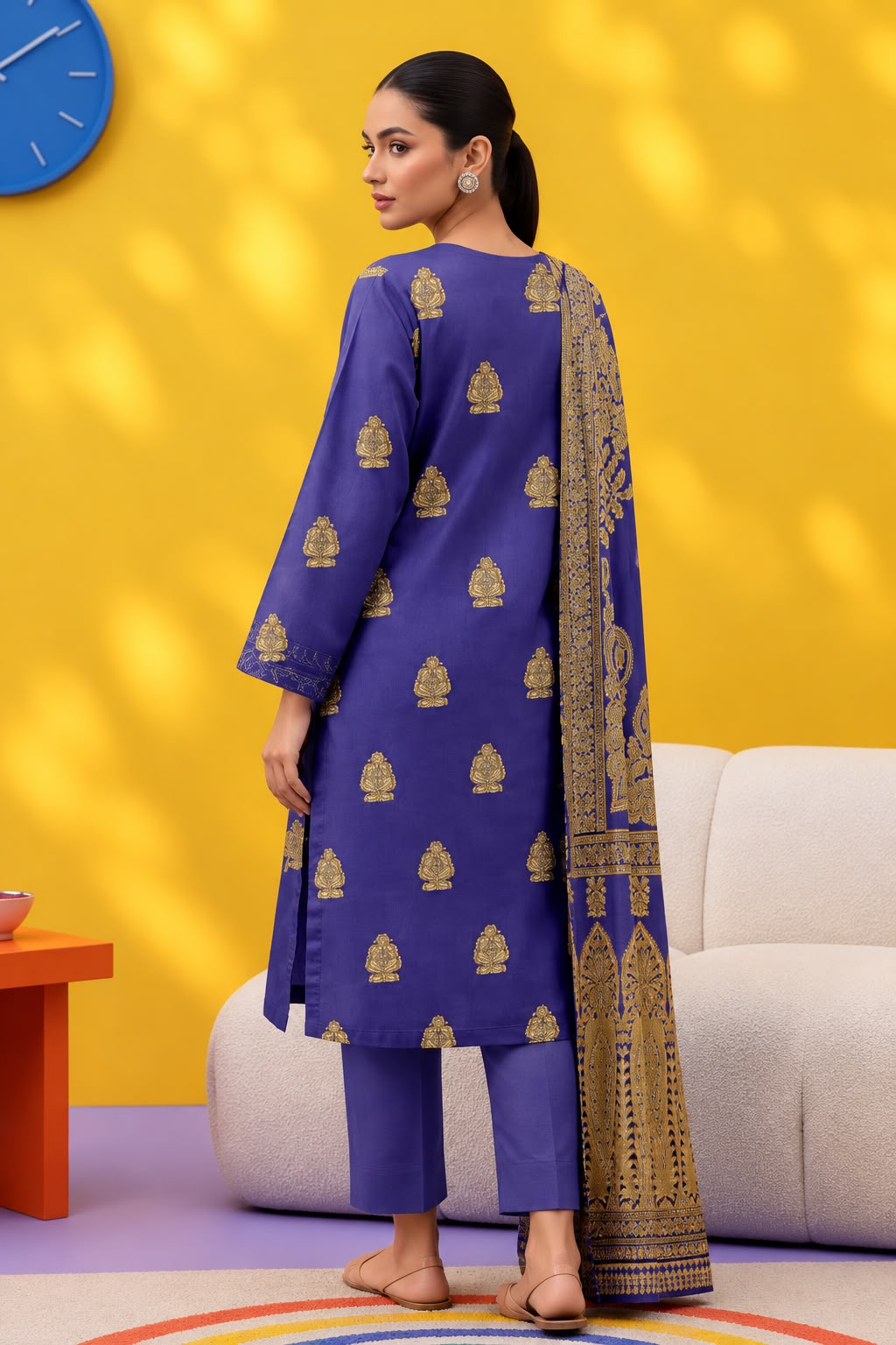 Indian Banarsi Brosha 3-Piece Unstitched Collection- Allow to Open Parcel