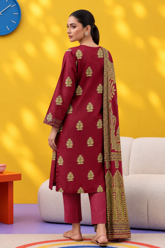 Indian Banarsi Brosha 3-Piece Unstitched Collection- Allow to Open Parcel