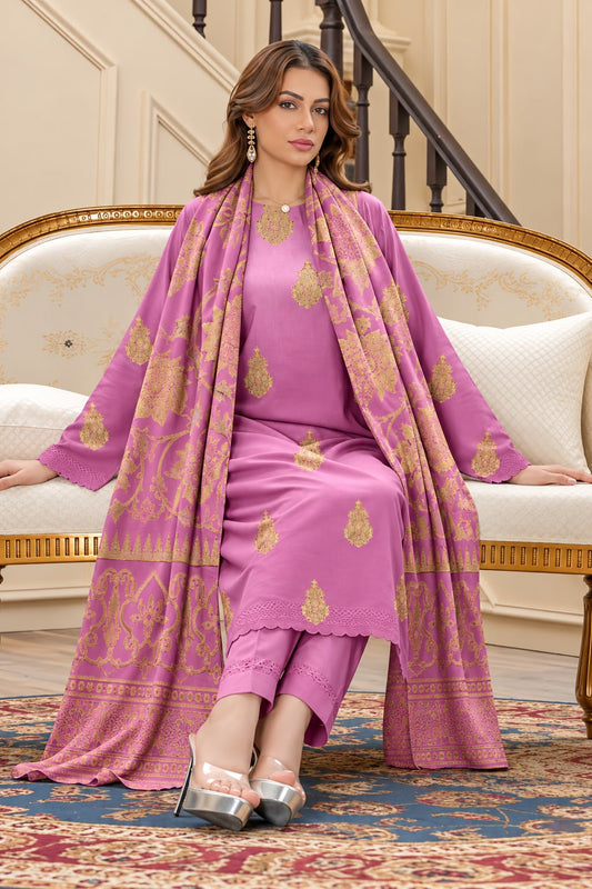 Indian Banarsi Brosha 3-Piece Unstitched Collection- Allow to Open Parcel