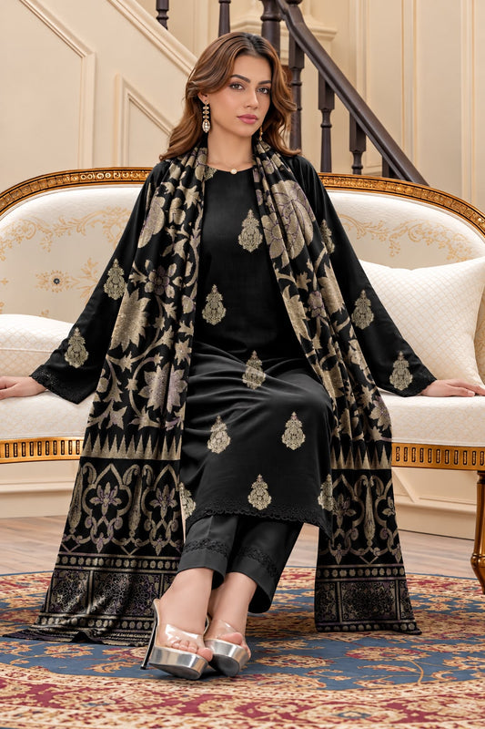 Indian Banarsi Brosha 3-Piece Unstitched Collection- Allow to Open Parcel