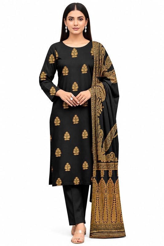 Indian Banarsi Brosha 3-Piece Unstitched Collection- Allow to Open Parcel
