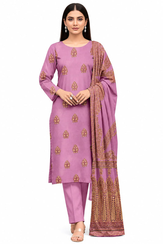 Indian Banarsi Brosha 3-Piece Unstitched Collection- Allow to Open Parcel