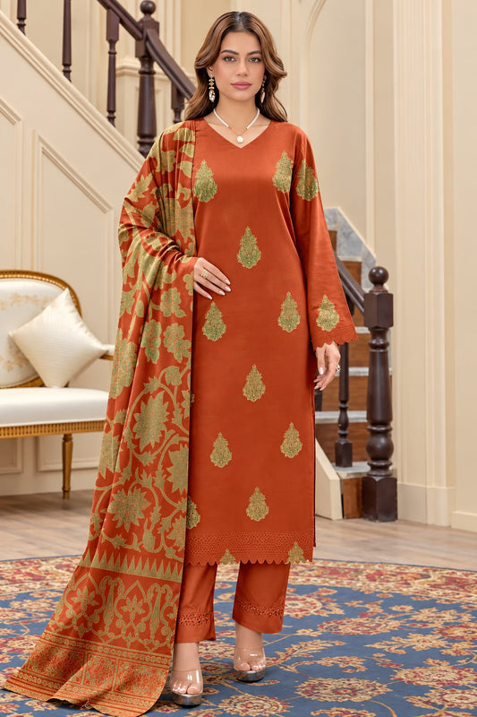 Indian Banarsi Brosha 3-Piece Unstitched Collection- Allow to Open Parcel