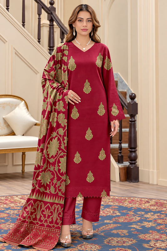 Indian Banarsi Brosha 3-Piece Unstitched Collection- Allow to Open Parcel
