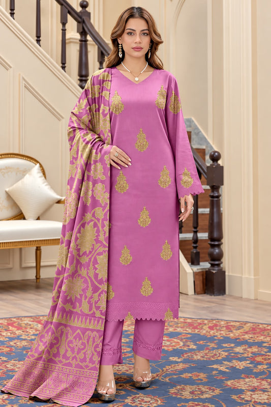 Indian Banarsi Brosha 3-Piece Unstitched Collection- Allow to Open Parcel