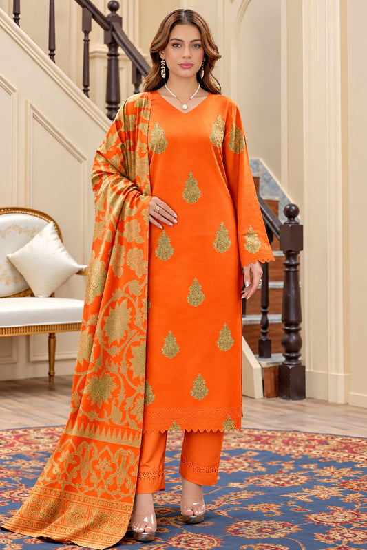 Indian Banarsi Brosha 3-Piece Unstitched Collection- Allow to Open Parcel