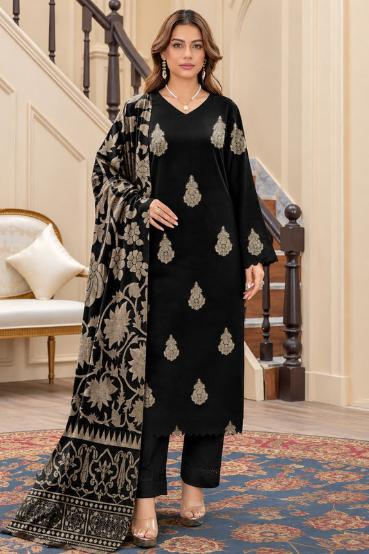 Indian Banarsi Brosha 3-Piece Unstitched Collection- Allow to Open Parcel