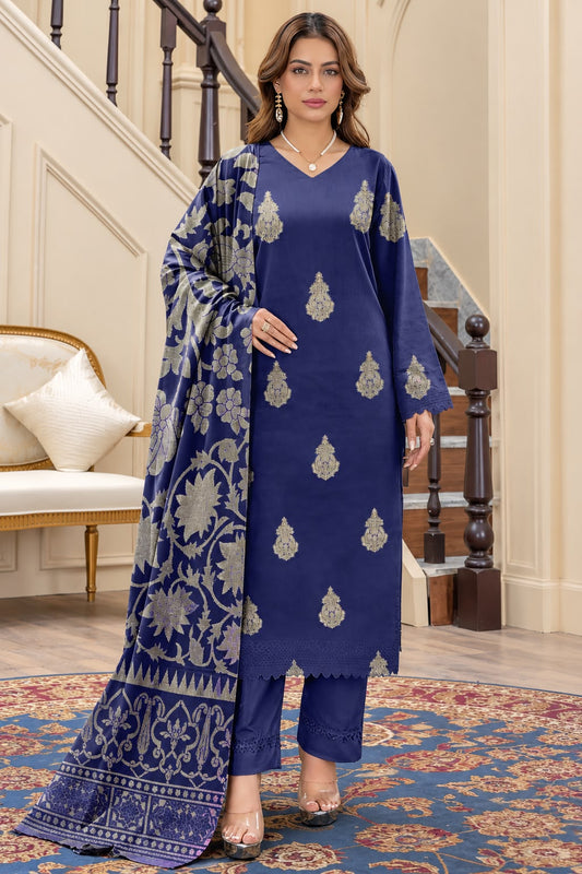 Indian Banarsi Brosha 3-Piece Unstitched Collection- Allow to Open Parcel