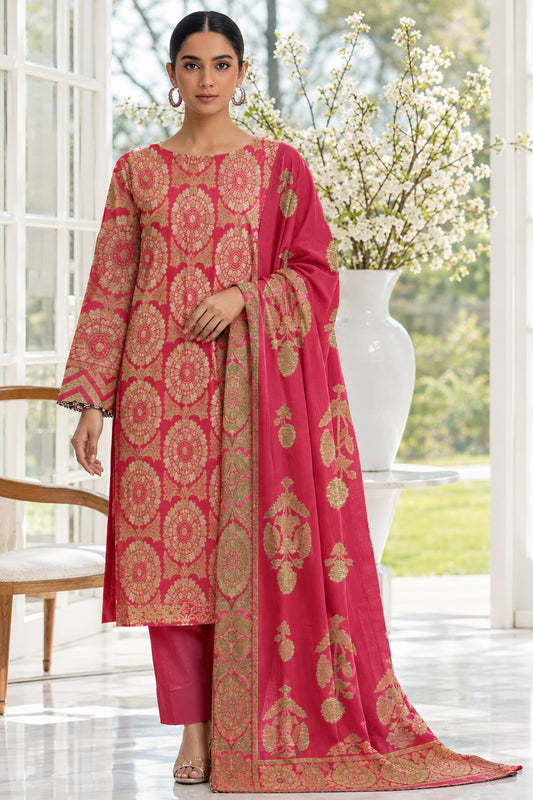 Indian Banarsi Brosha 3-Piece Unstitched Collection- Allow to Open Parcel