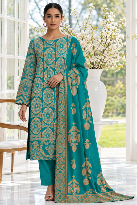 Indian Banarsi Brosha 3-Piece Unstitched Collection- Allow to Open Parcel