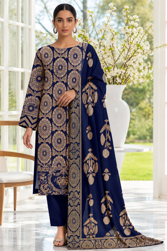 Indian Banarsi Brosha 3-Piece Unstitched Collection- Allow to Open Parcel