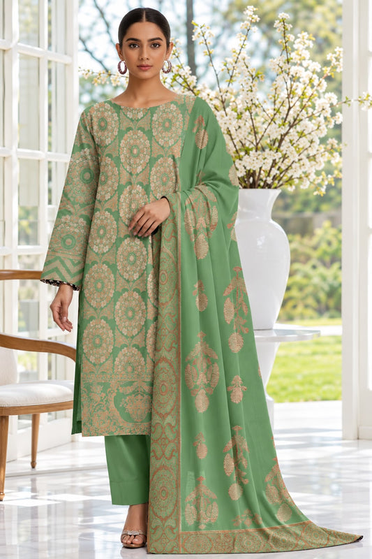 Indian Banarsi Brosha 3-Piece Unstitched Collection- Allow to Open Parcel
