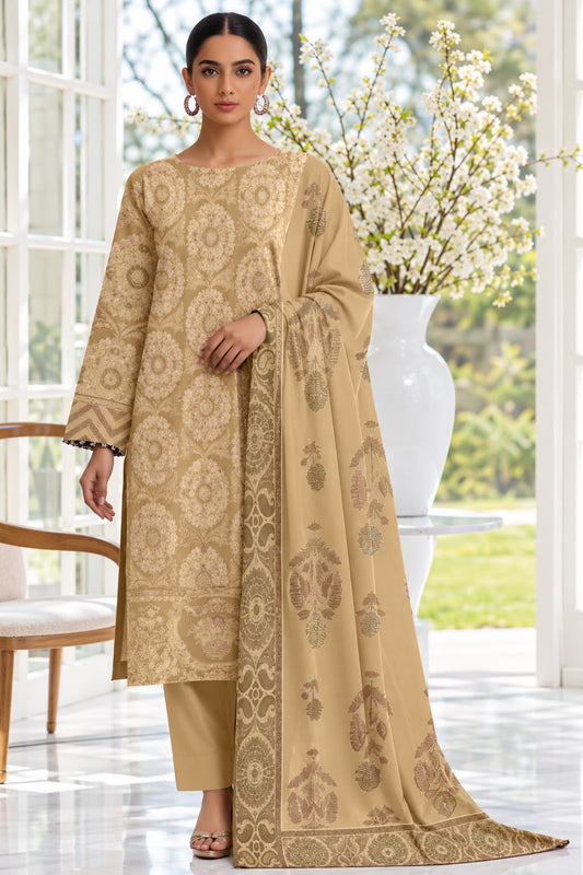 Indian Banarsi Brosha 3-Piece Unstitched Collection- Allow to Open Parcel