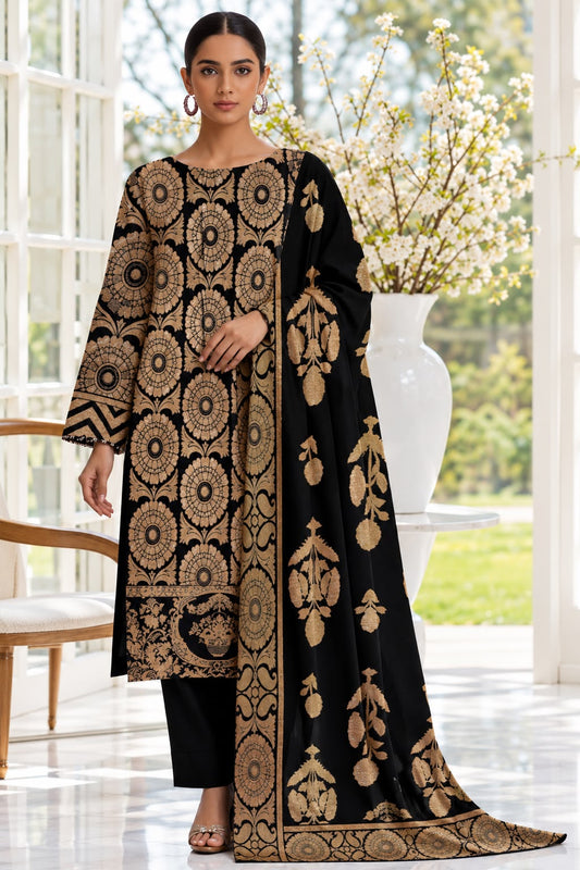 Indian Banarsi Brosha 3-Piece Unstitched Collection- Allow to Open Parcel