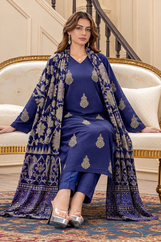 Indian Banarsi Brosha 3-Piece Unstitched Collection- Allow to Open Parcel