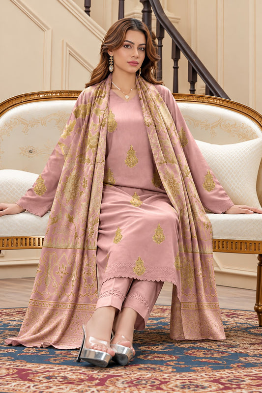 Indian Banarsi Brosha 3-Piece Unstitched Collection- Allow to Open Parcel