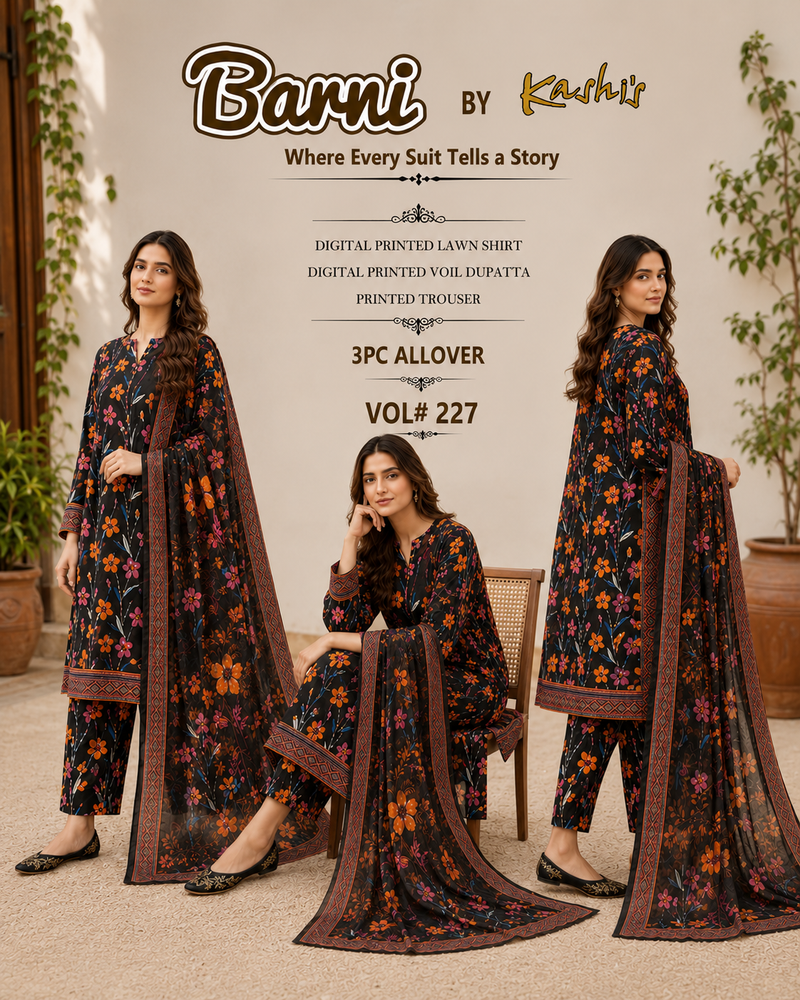 Barni 3piece  Lawn suit