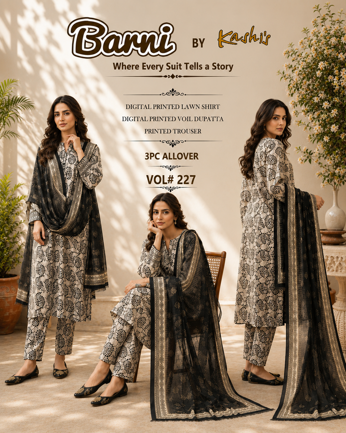 Barni 3piece  Lawn suit