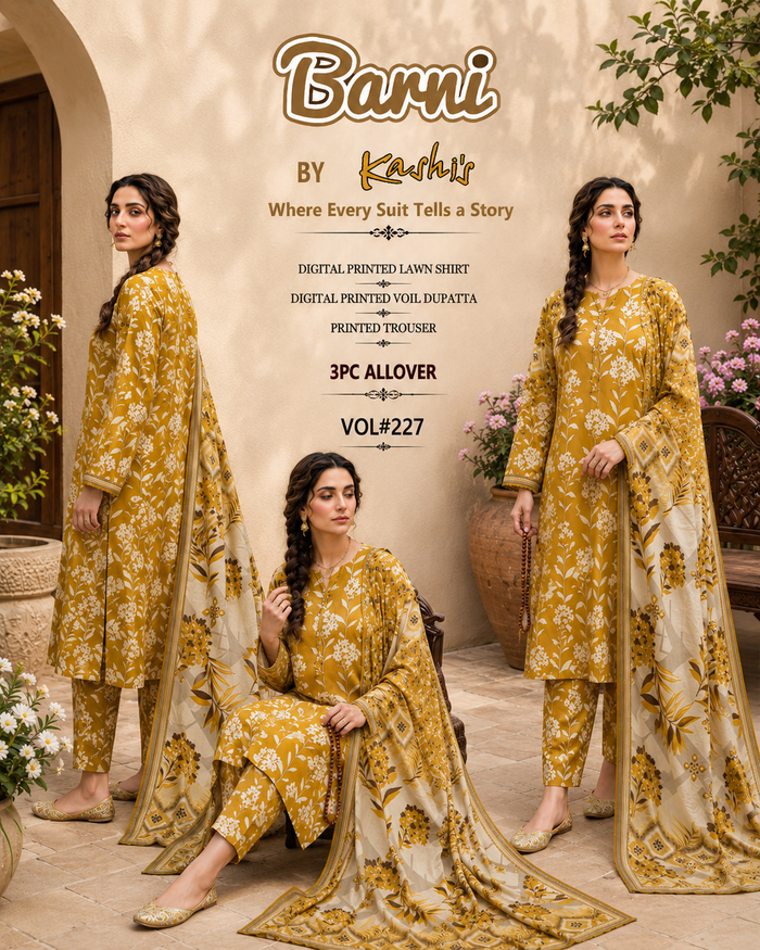 Barni 3piece  Lawn suit