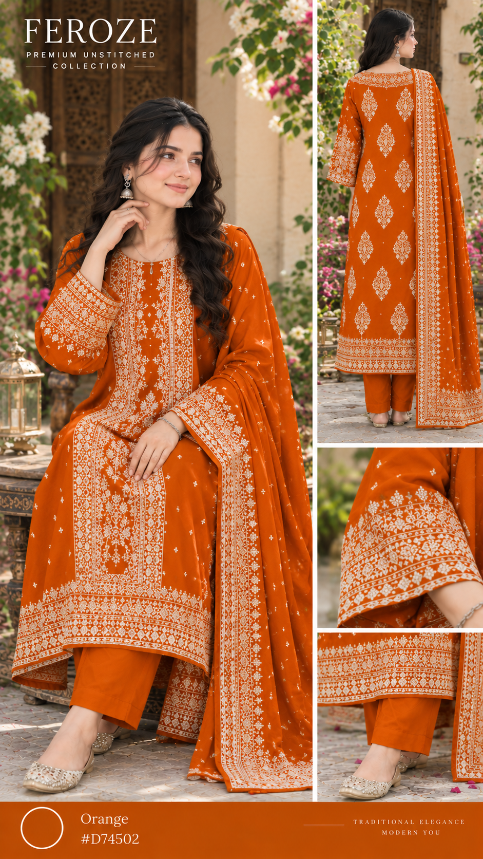 Faroza by Kashis – Premium Cotton Jacquard Brosha 3-Piece Suit