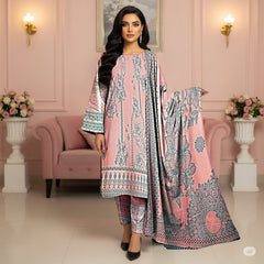 Premium Lawn Jacquard Barosha 3-Piece Suit