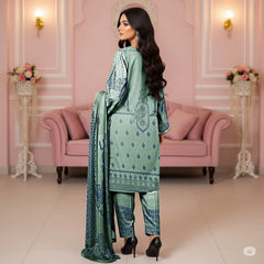 Premium Lawn Jacquard Barosha 3-Piece Suit